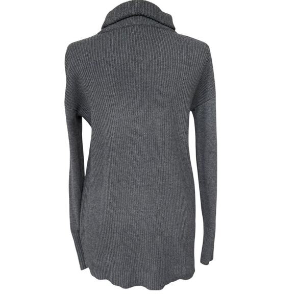 Lou & Gray by LOFT Turtleneck Ribbed Sweater Dark Gray, Women’s XS - Picture 3 of 9